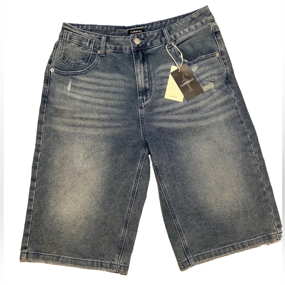 Flamingals Women’s Bermuda Denim Shorts Size XL New NWT